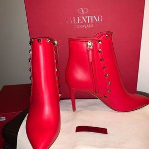 Valentino Rockstud Pointy Toe Boot